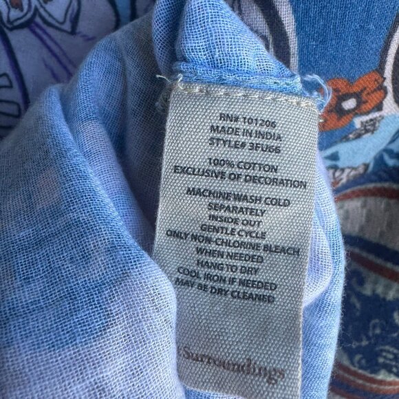 Soft Surroundings Long Sleeve V-Neck Button Up Floral Boho Blouse Size L Petite - Picture 4 of 9